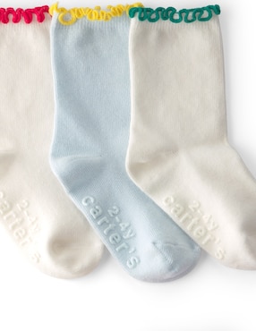 Calceta Carter's de algodón para bebé niña 6 pares