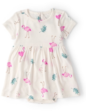 Vestido con calzón Carter's manga regular para bebé niña