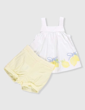 Conjunto casual Fiorella de algodón para bebé niña