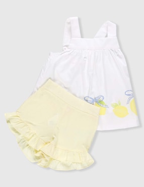 Conjunto Fiorella de algodón para niña
