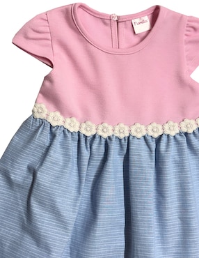 Vestido Fiorella manga cap para bebé niña