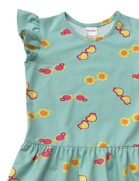 Set vestido Fiorella manga volantes para bebé niña