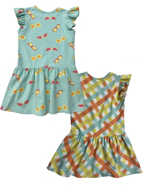 Set vestido Fiorella manga volantes para bebé niña