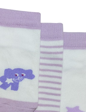 Set de tin antiderrapante Elefante Babies R US para niña 3 pares