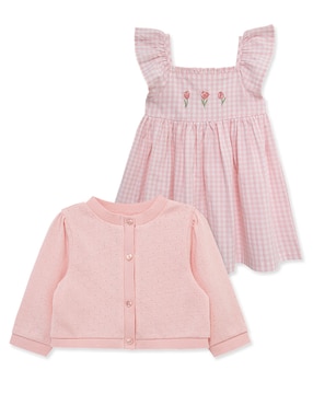 Conjunto vestido Little Me manga regular para niña