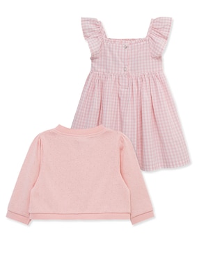 Conjunto vestido Little Me manga regular para niña
