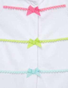 Bata de baño con gorro Little Me para bebé niña