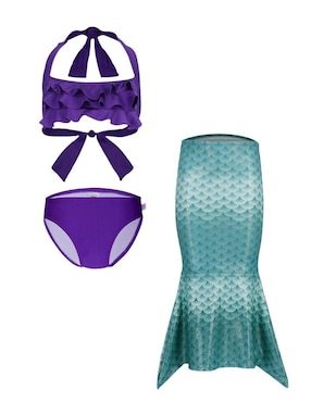 Conjunto Traje De Baño Mermaids 123 Funny Sirena Para Niña