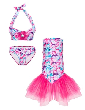 Traje De Baño Conjunto Mermaids Jewels Sirena Para Bebé Niña