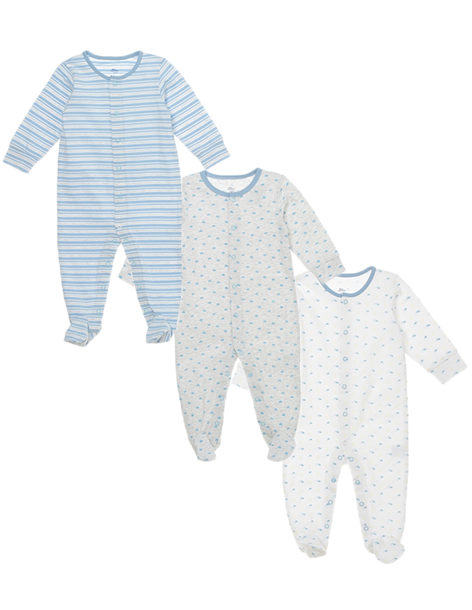 Set de mamelucos de algodón para bebé niña 1