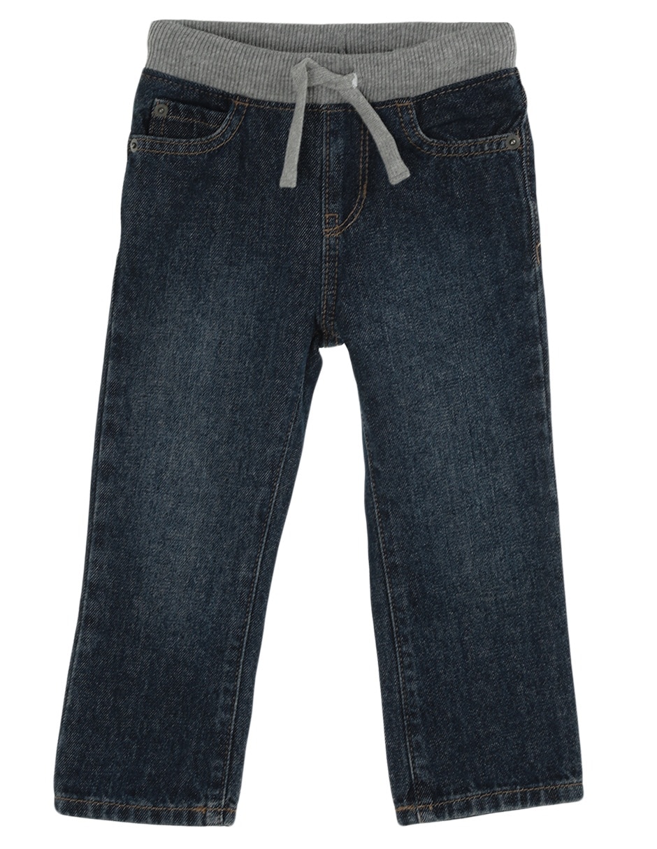Jeans straight lavado obscuro para niño 1