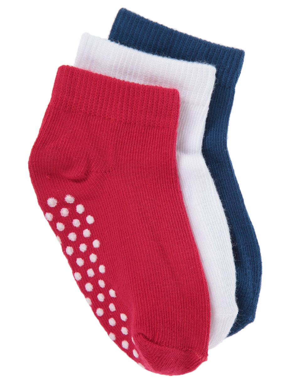 Set tin antiderrapante de algodón para bebé unisex 3 pares Set tin antiderrapante de algodón para bebé unisex 3 pares