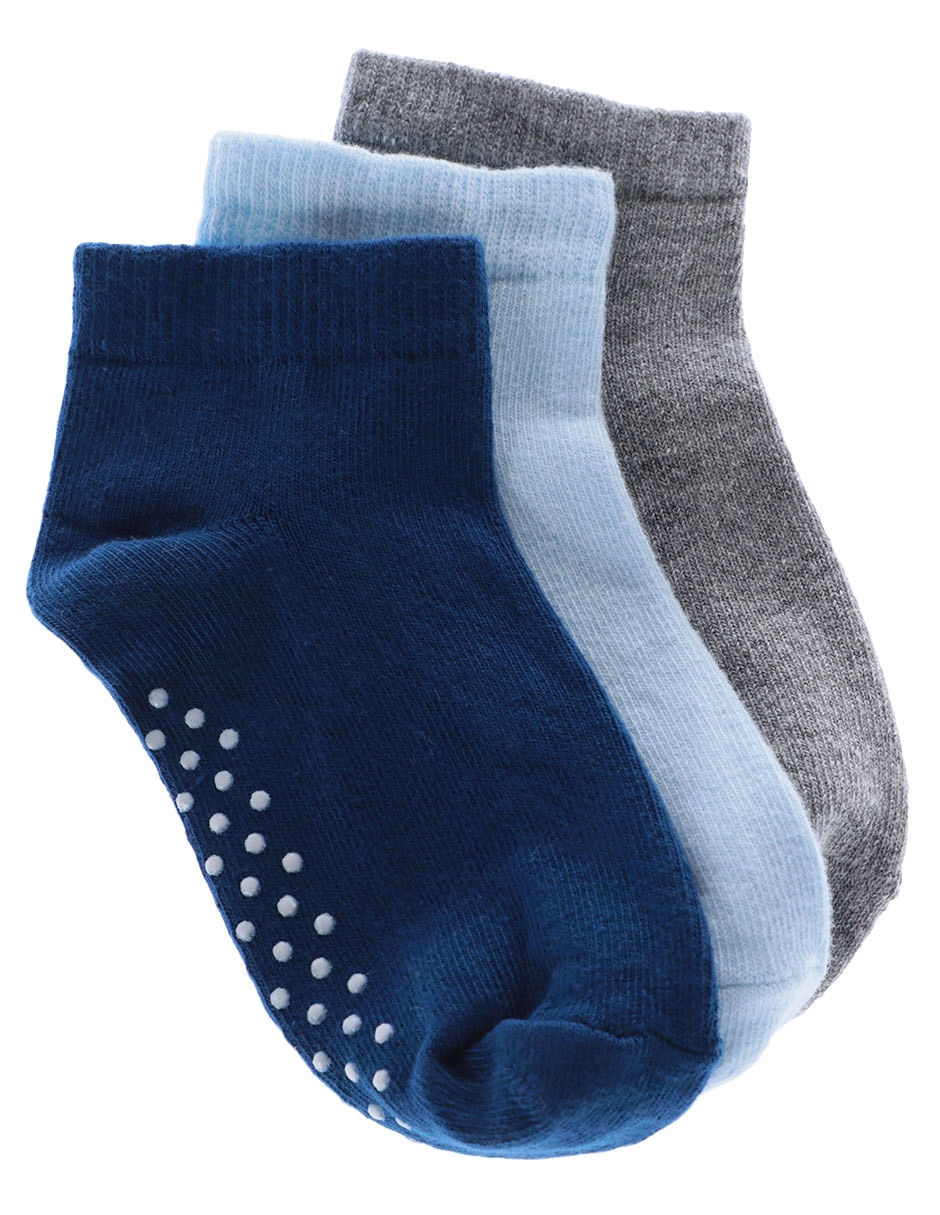Set tin antiderrapante de algodón para bebé unisex 3 pares Set tin antiderrapante de algodón para bebé unisex 3 pares