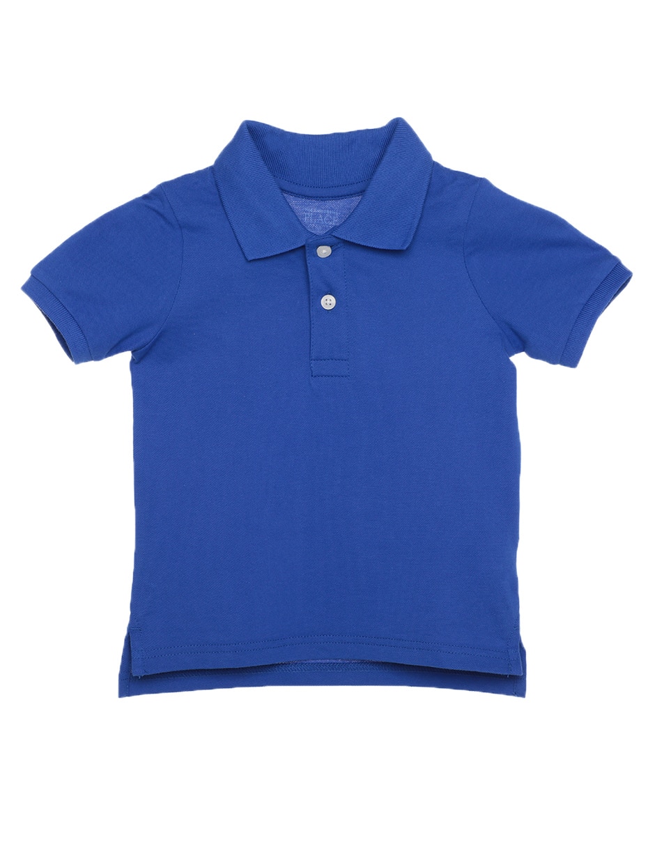 Playera tipo polo de algodón para niño