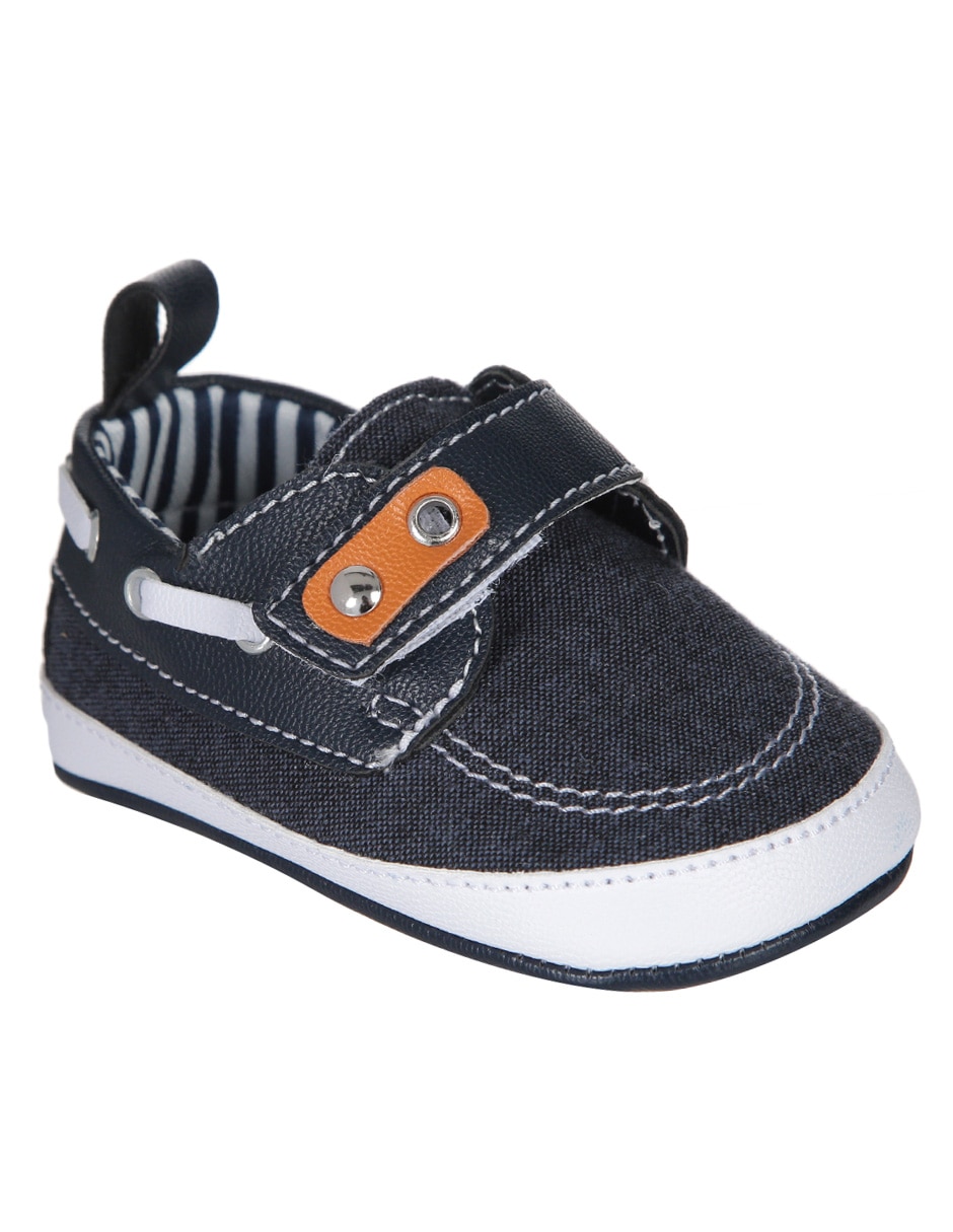 Asociación Escalera Fonética Zapatos Mon Caramel textil fijación velcro para bebé niño | Liverpool.com.mx