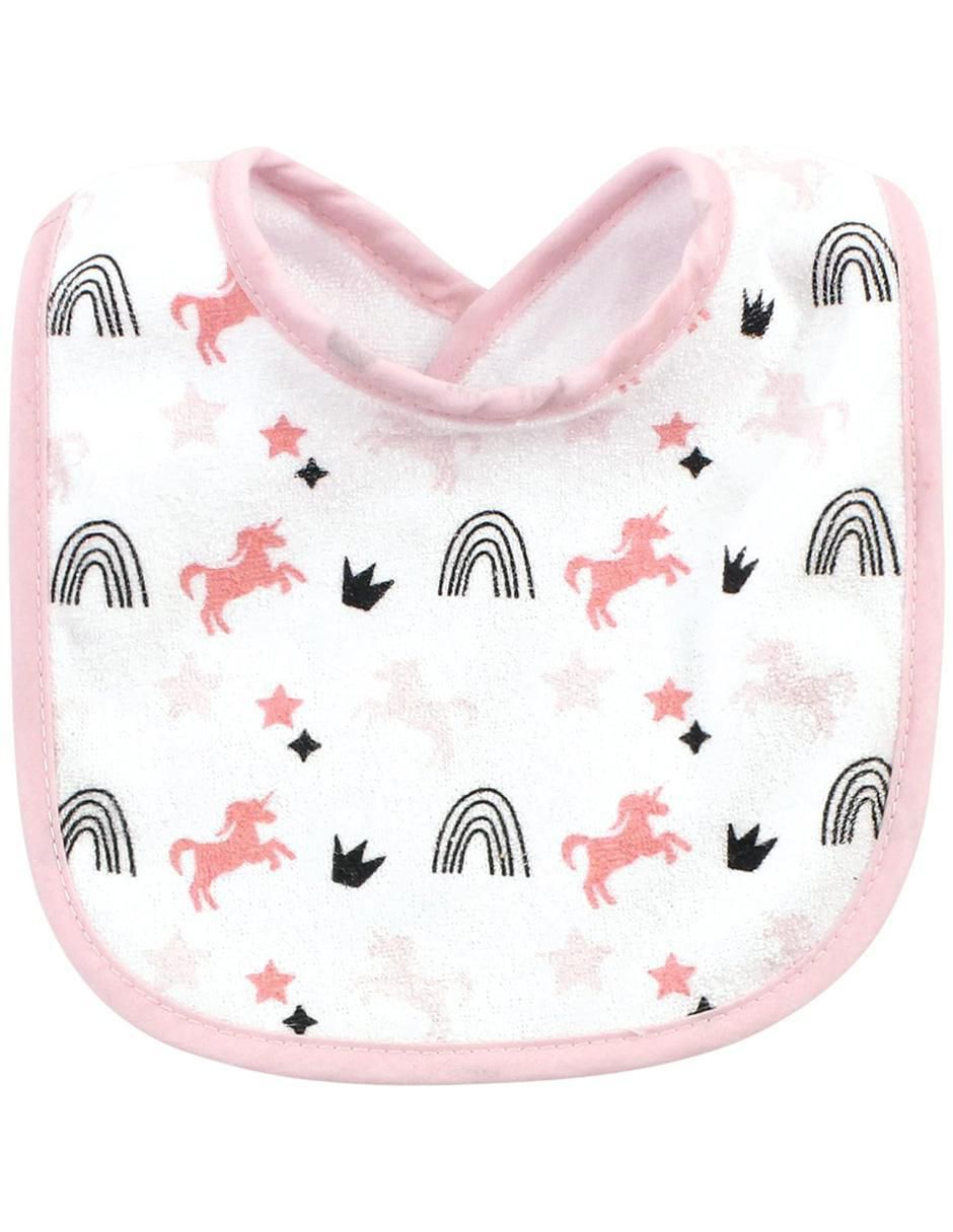 Baberos De Tela Para Bebé Hudson Baby 10pz Unicornio