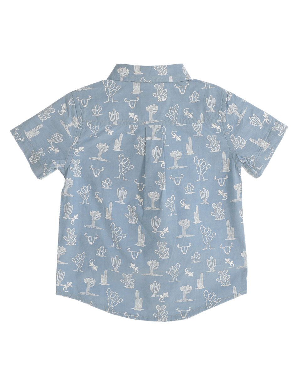 Camisa casual de algodón manga corta para niño 2