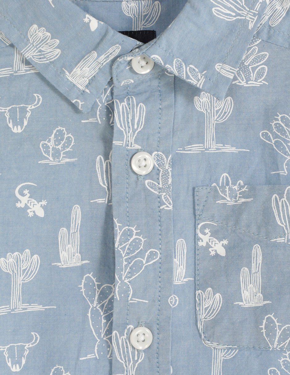 Camisa casual de algodón manga corta para niño 3