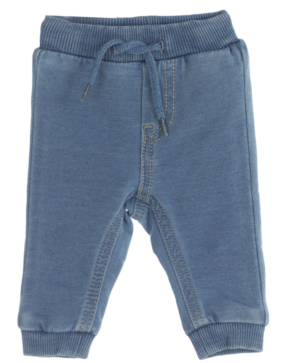 Jeans jogger straight lavado medio para niño 1