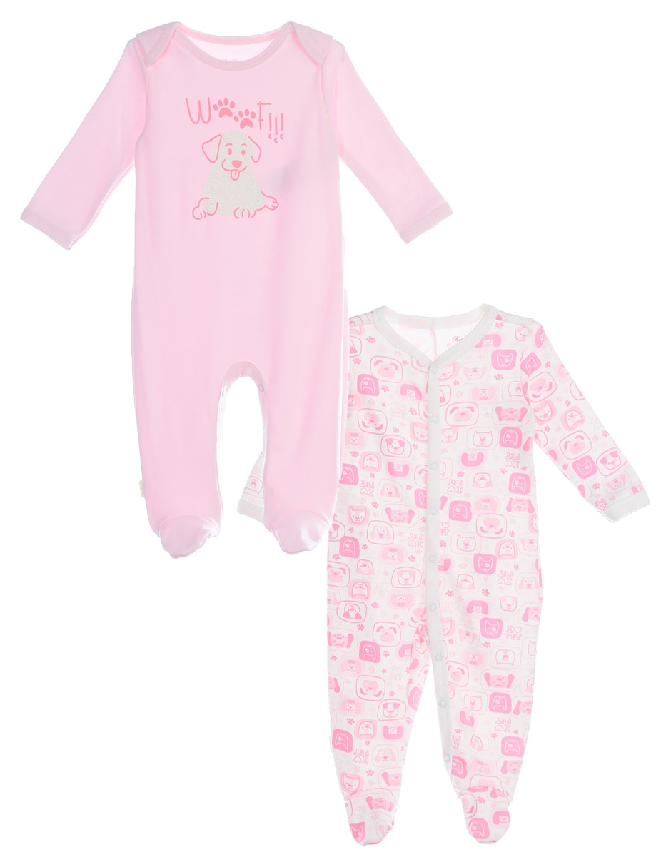 Set de mamelucos de algodón para bebé niña 1