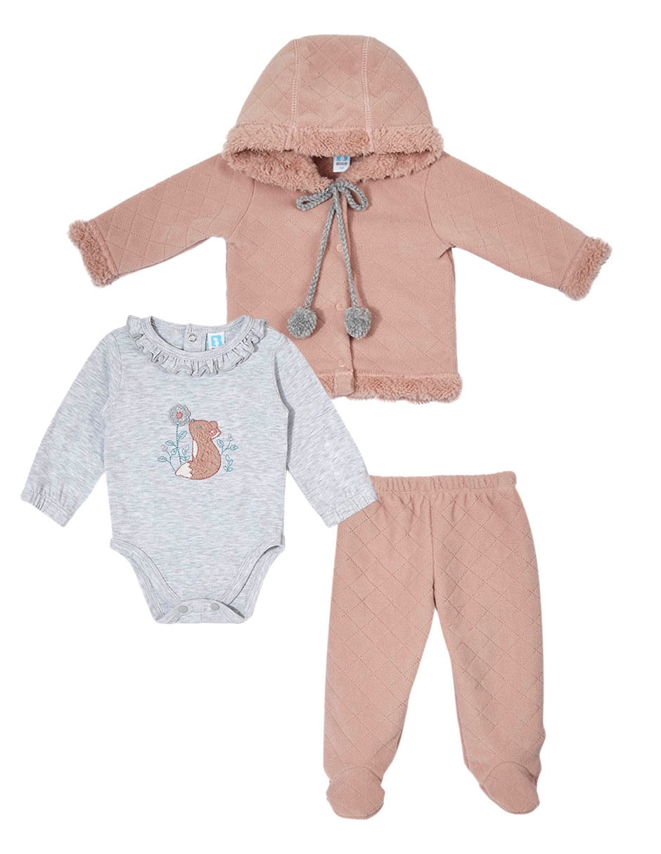 Conjunto para bebé niña 3 piezas 1