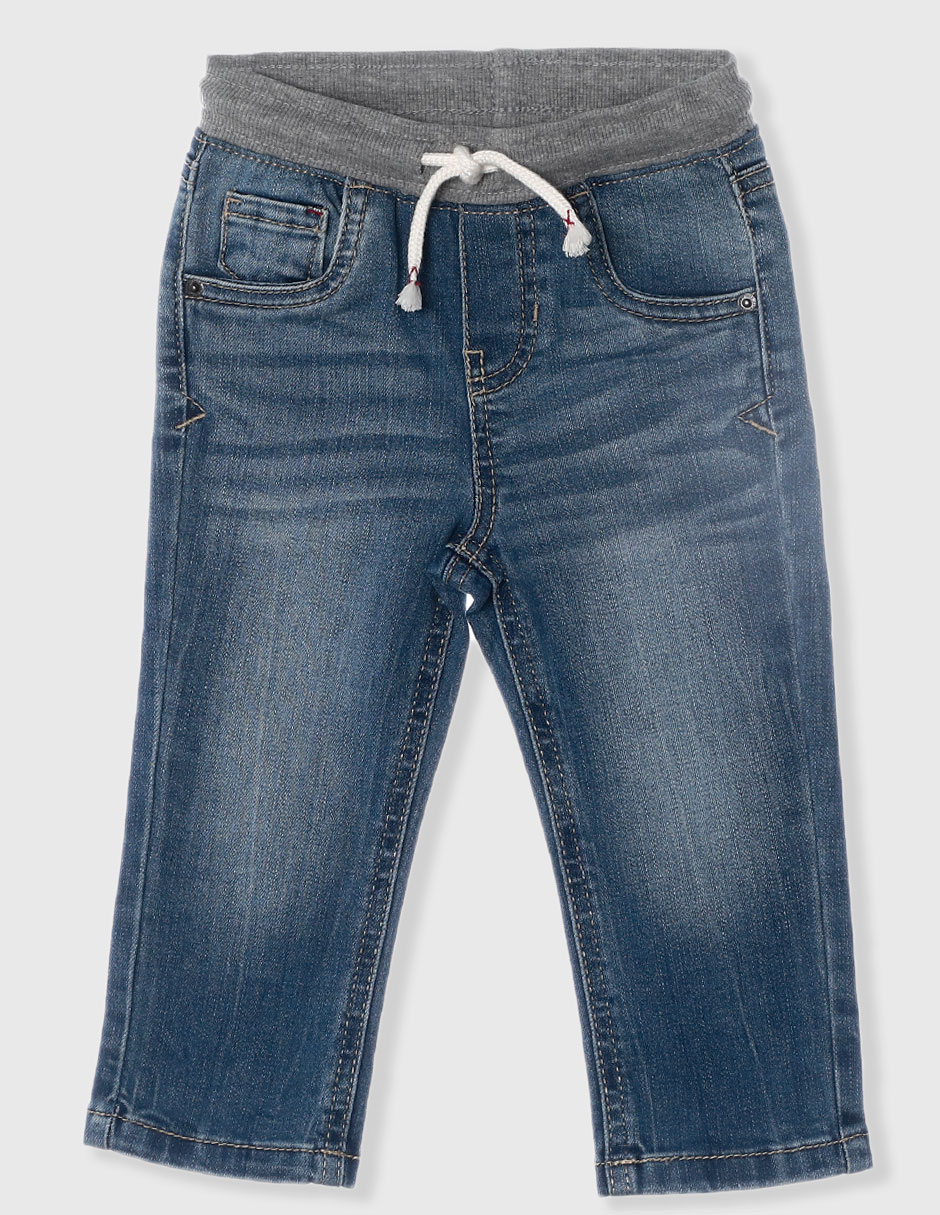 Jeans straight deslavado para niño