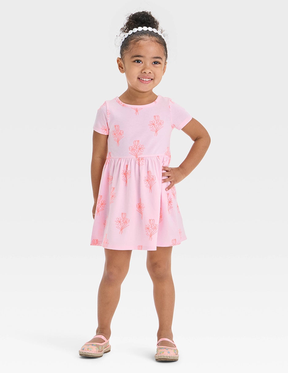 Vestido manga regular para niña 3