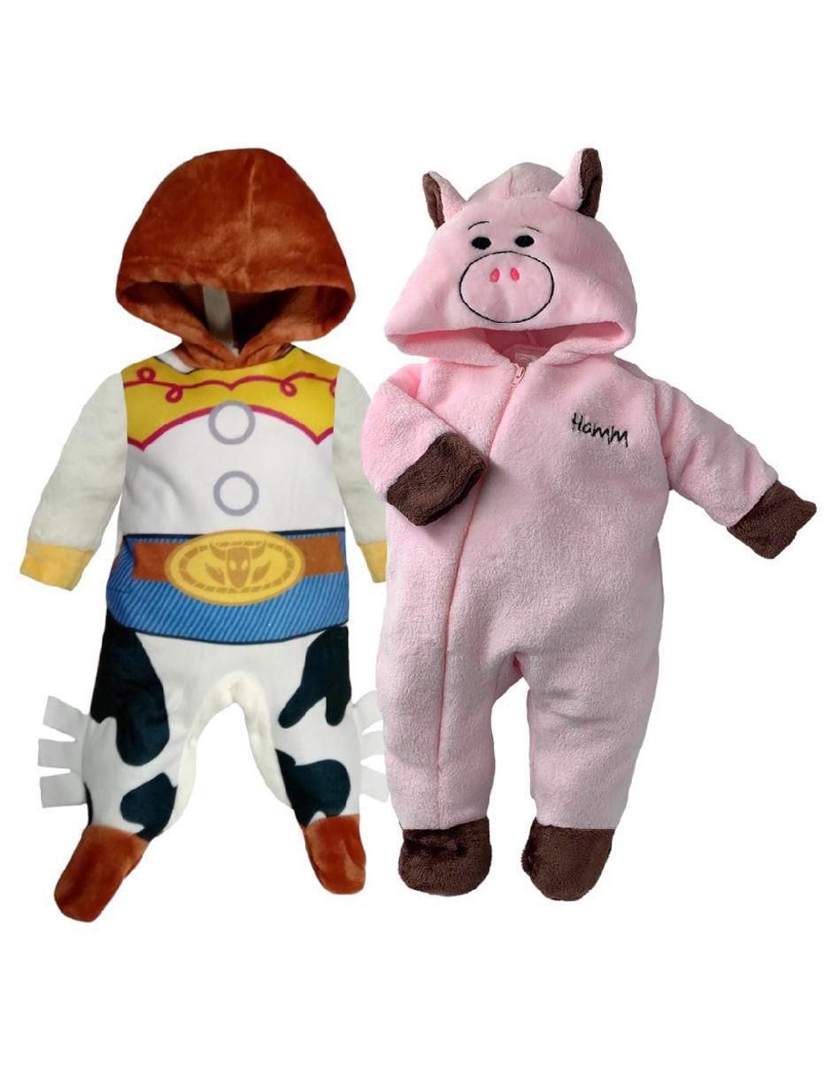 Set de mamelucos toy story de flannel para bebé niña