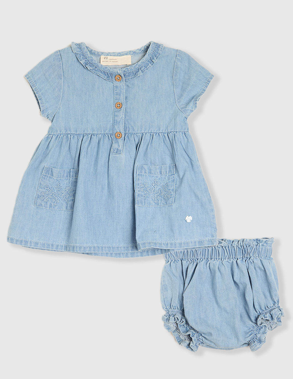 Vestido con calzón Zippy manga regular para bebé niña Babies 