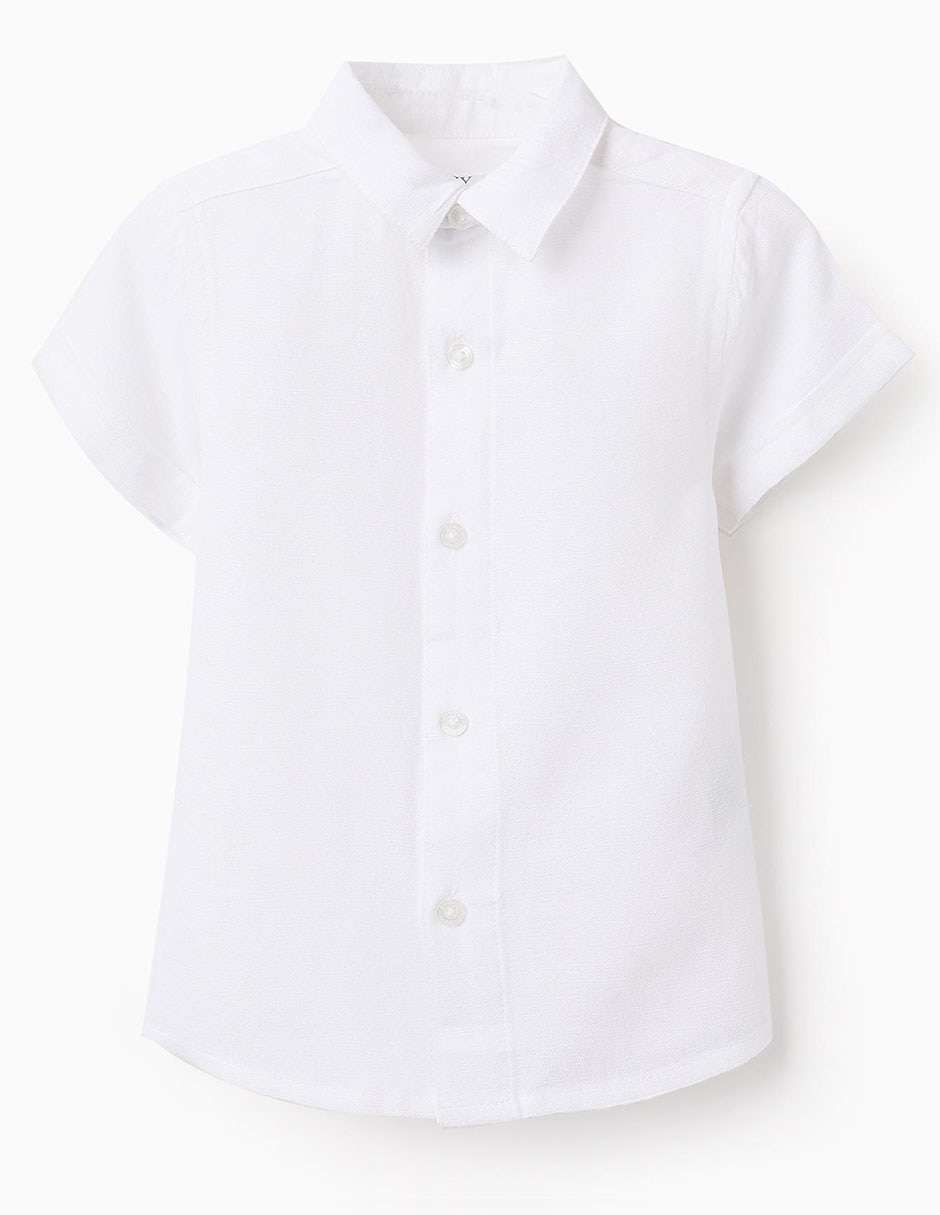 Camisa casual de algodón manga corta para bebé niño Camisa casual de algodón manga corta para bebé niño