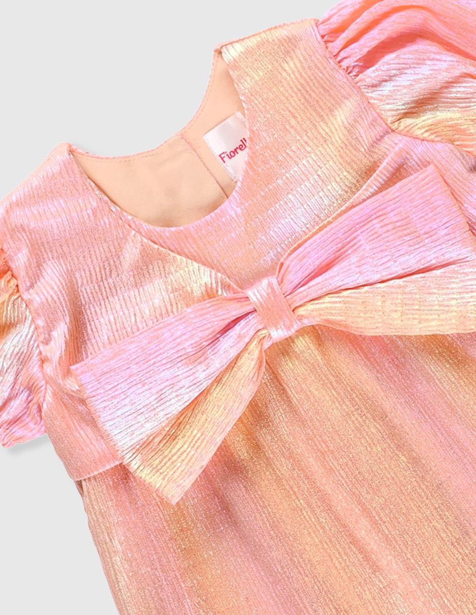 Vestido manga globo para bebé niña 4