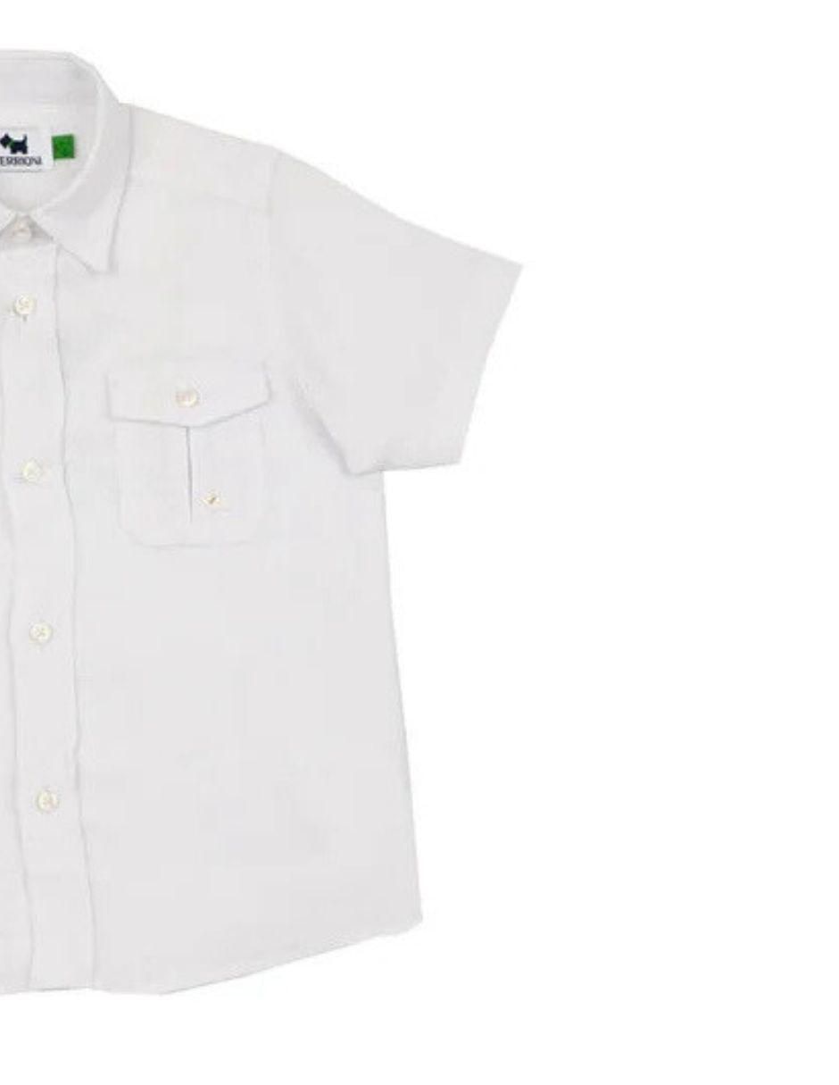 Camisa casual de lino manga corta para niño 2