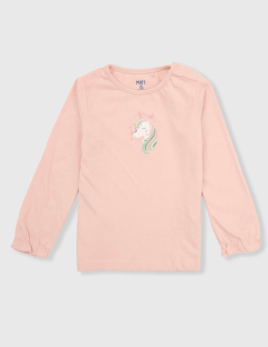 Playera manga larga para niña Playera manga larga para niña