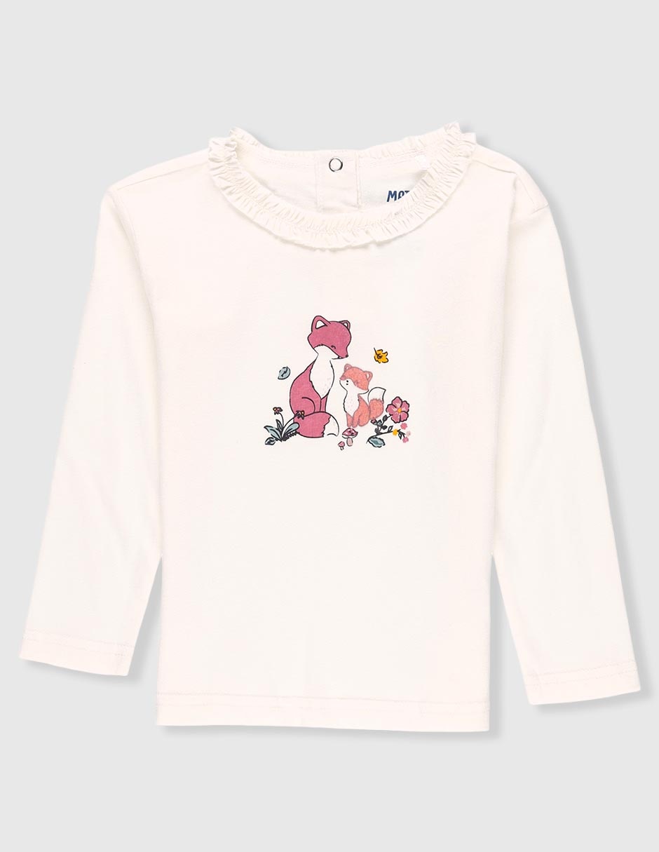 Playera manga larga para bebé niña Playera manga larga para bebé niña