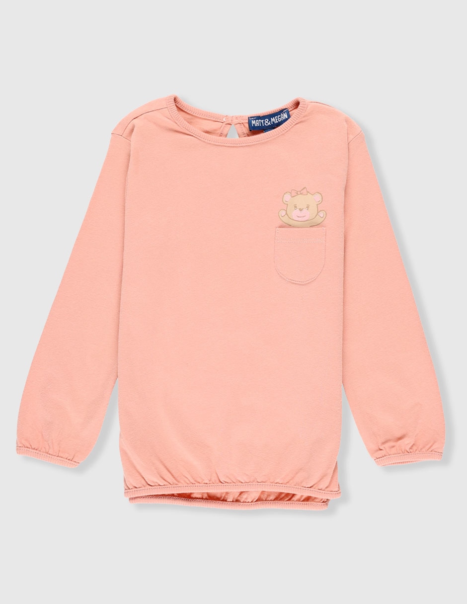 Playera manga larga para niña Playera manga larga para niña