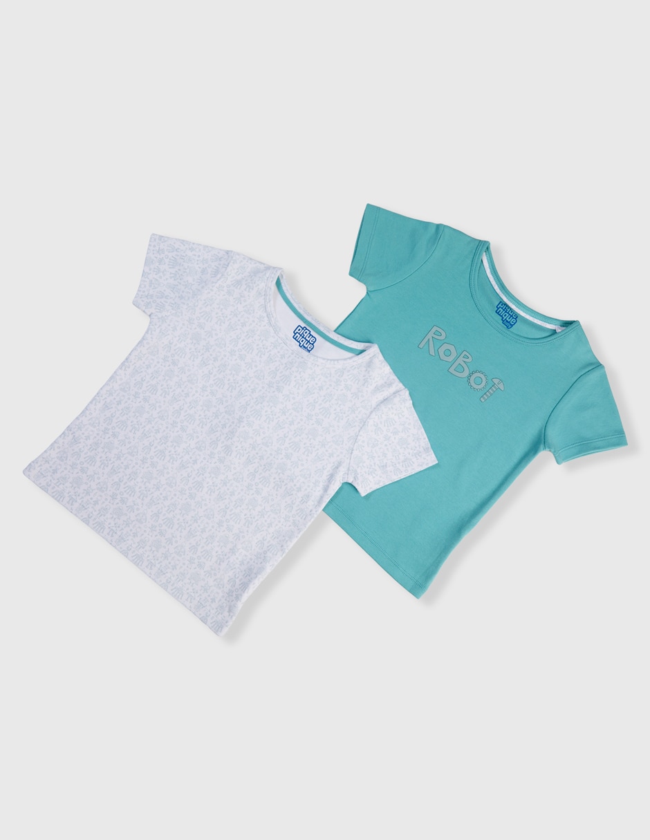 Set playera manga corta para bebé unisex 5