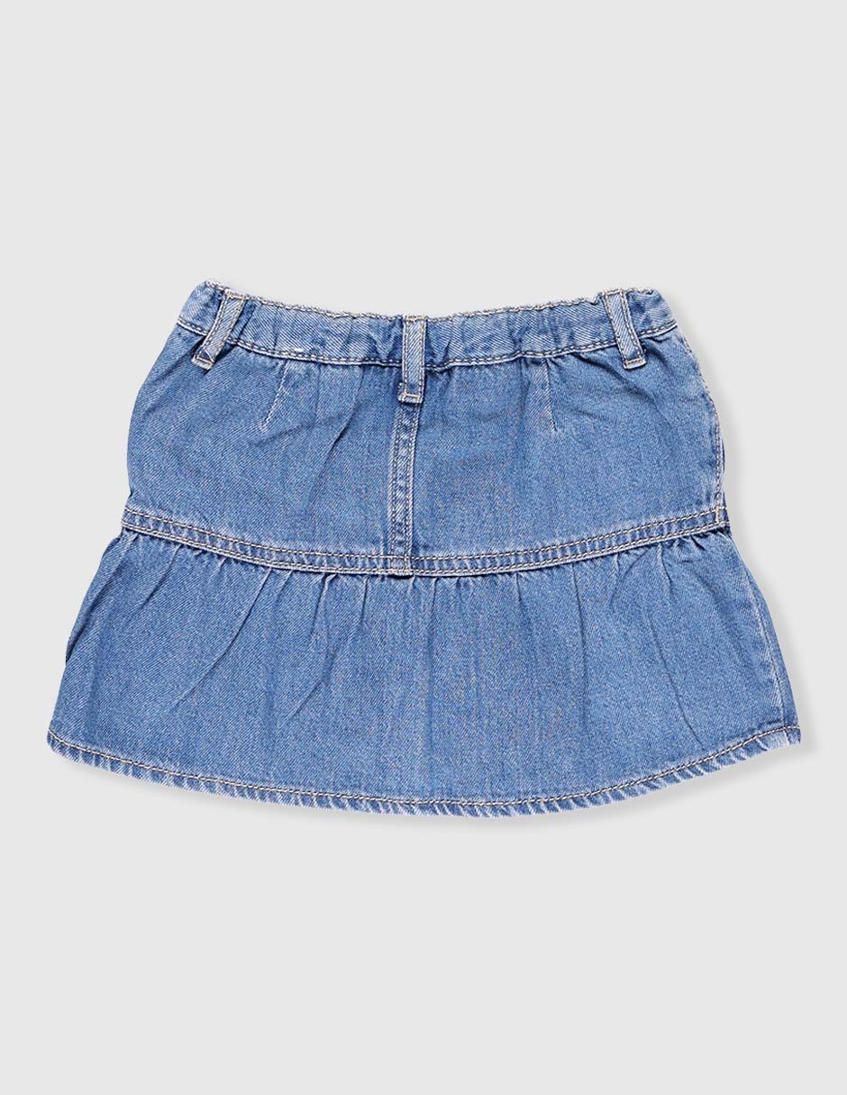 Falda short de mezclilla para bebé niña 2