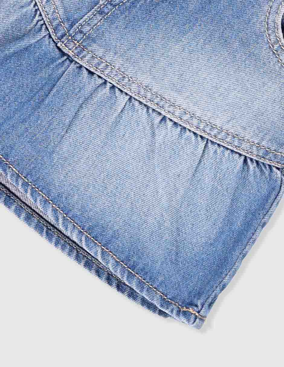 Falda short de mezclilla para bebé niña 4