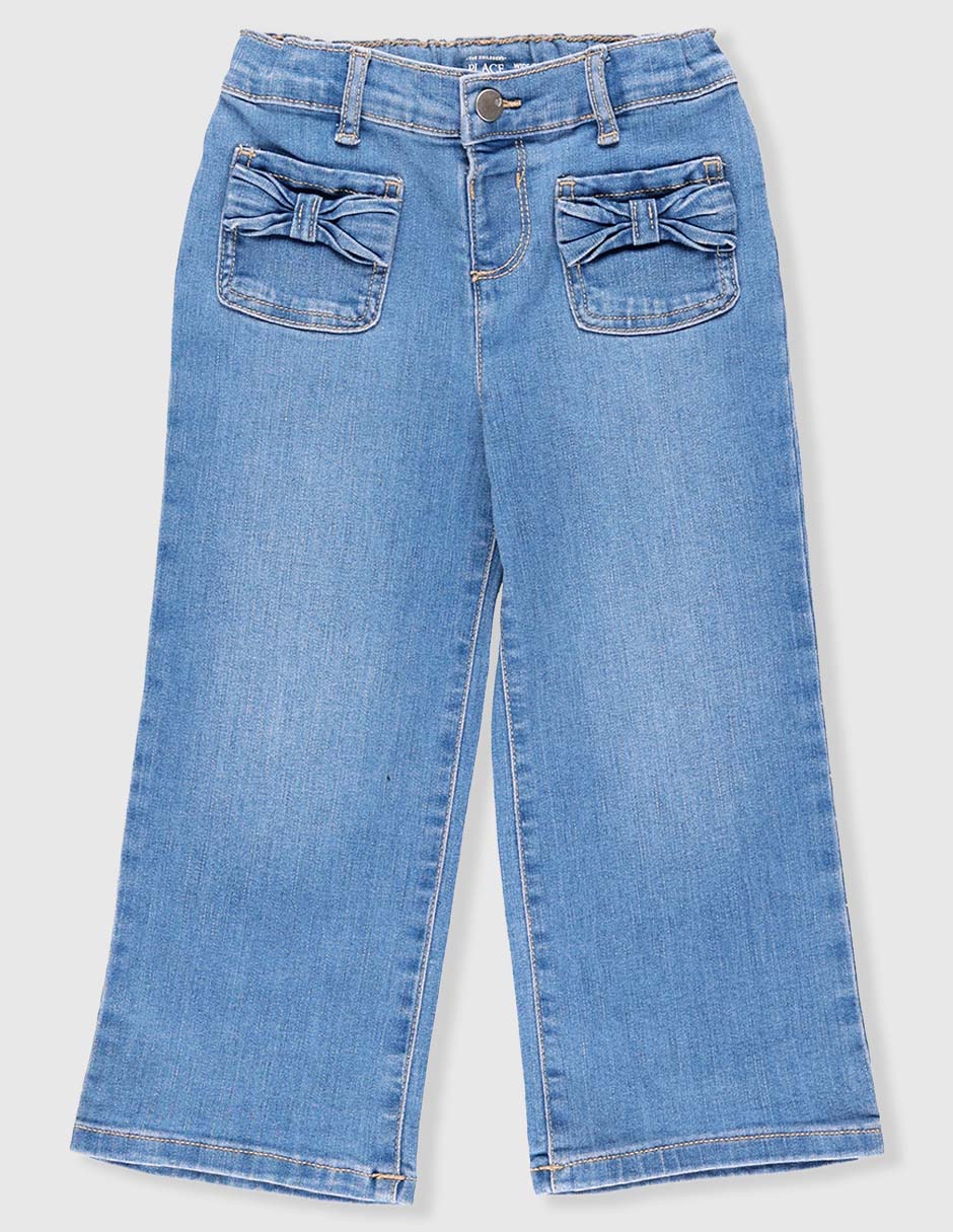 Jeans straight lavado claro para bebé niña Jeans straight lavado claro para bebé niña
