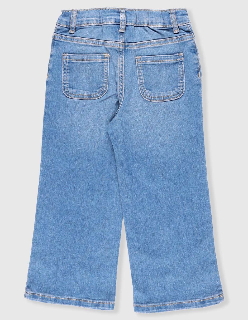 Jeans straight lavado claro para bebé niña 2