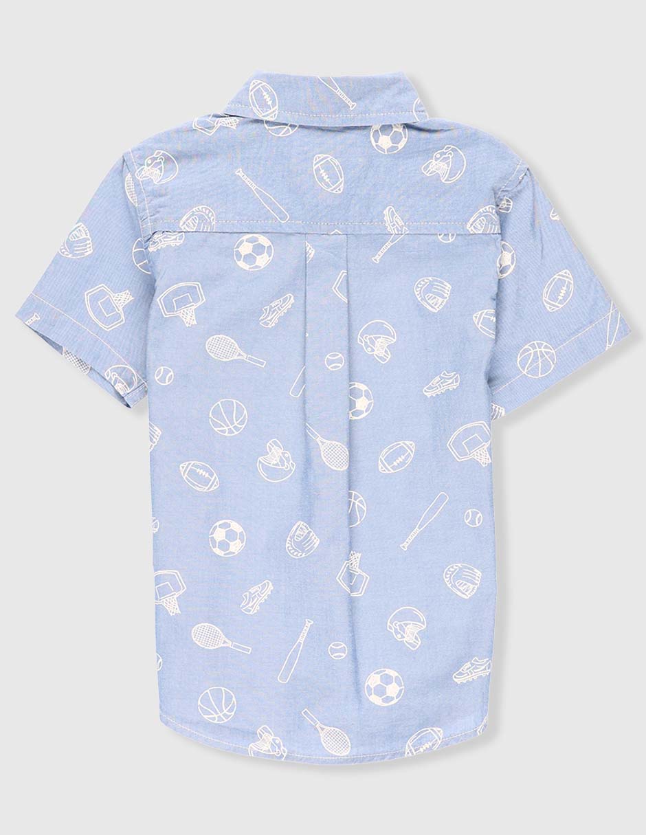 Camisa casual de algodón manga corta para niño 2