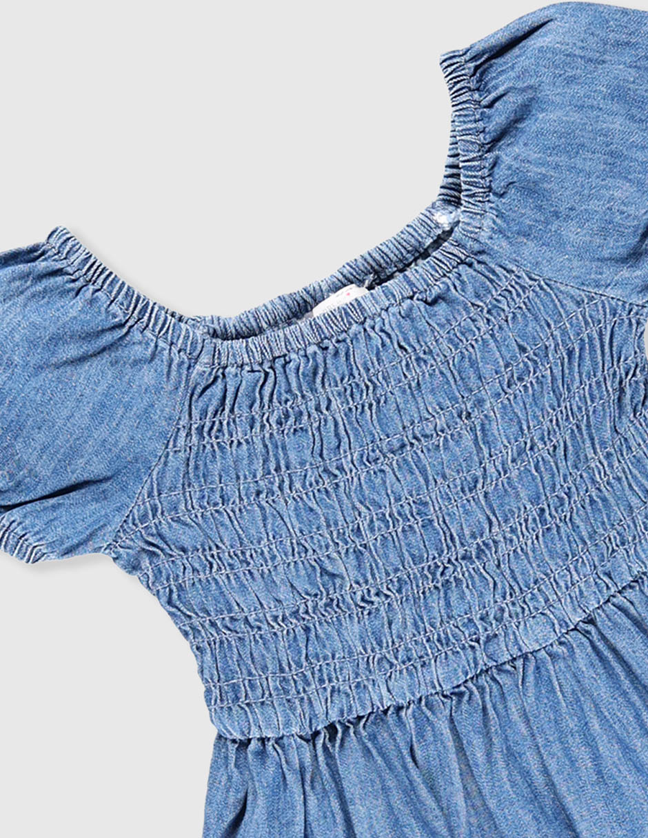 Vestido manga globo para bebé niña 3