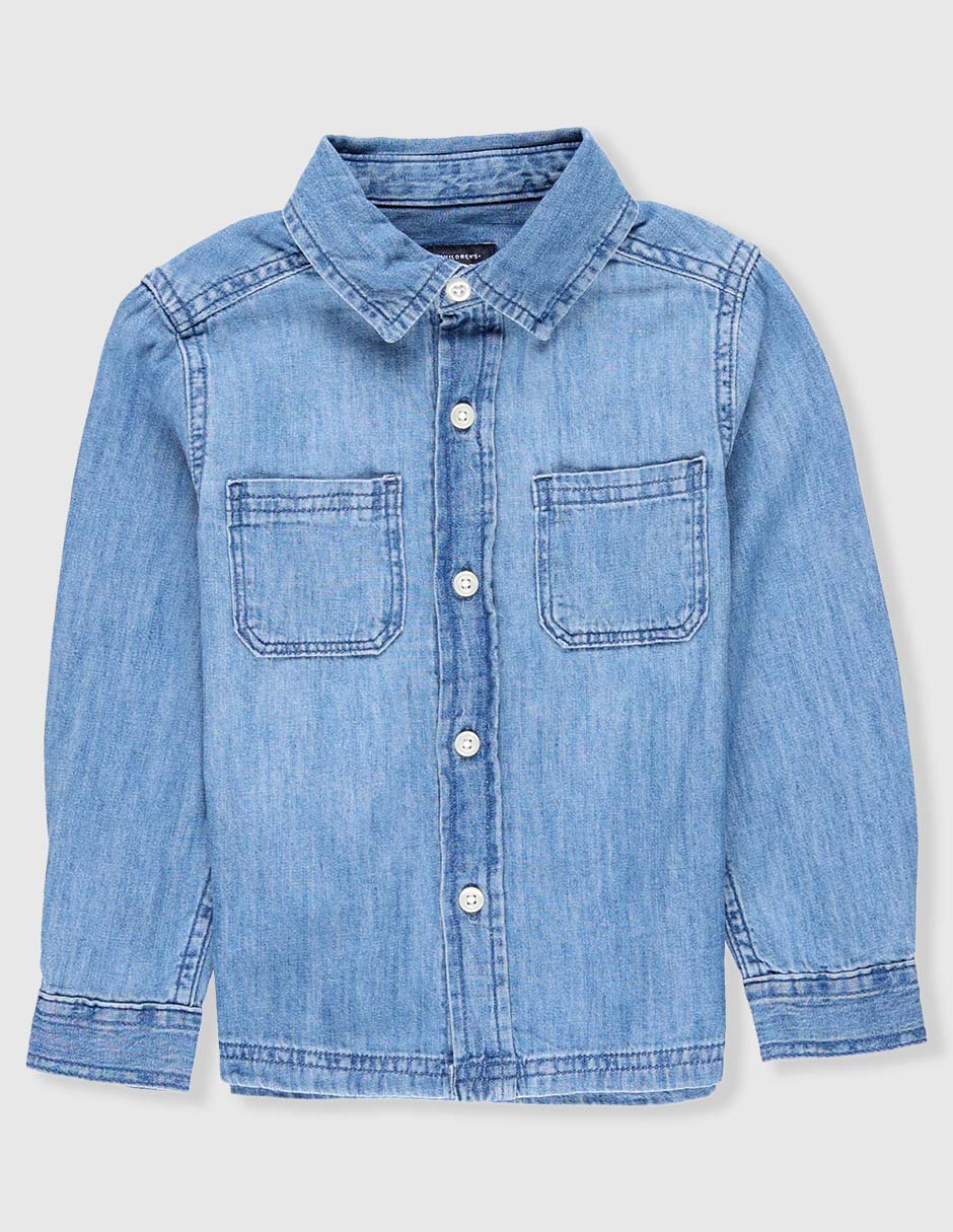 Camisa casual de algodón manga larga para niño Camisa casual de algodón manga larga para niño