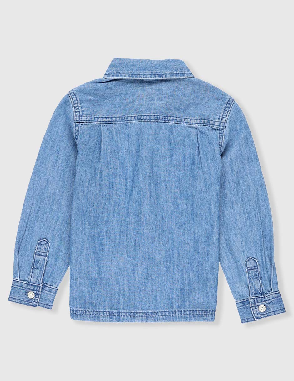 Camisa casual de algodón manga larga para niño 2