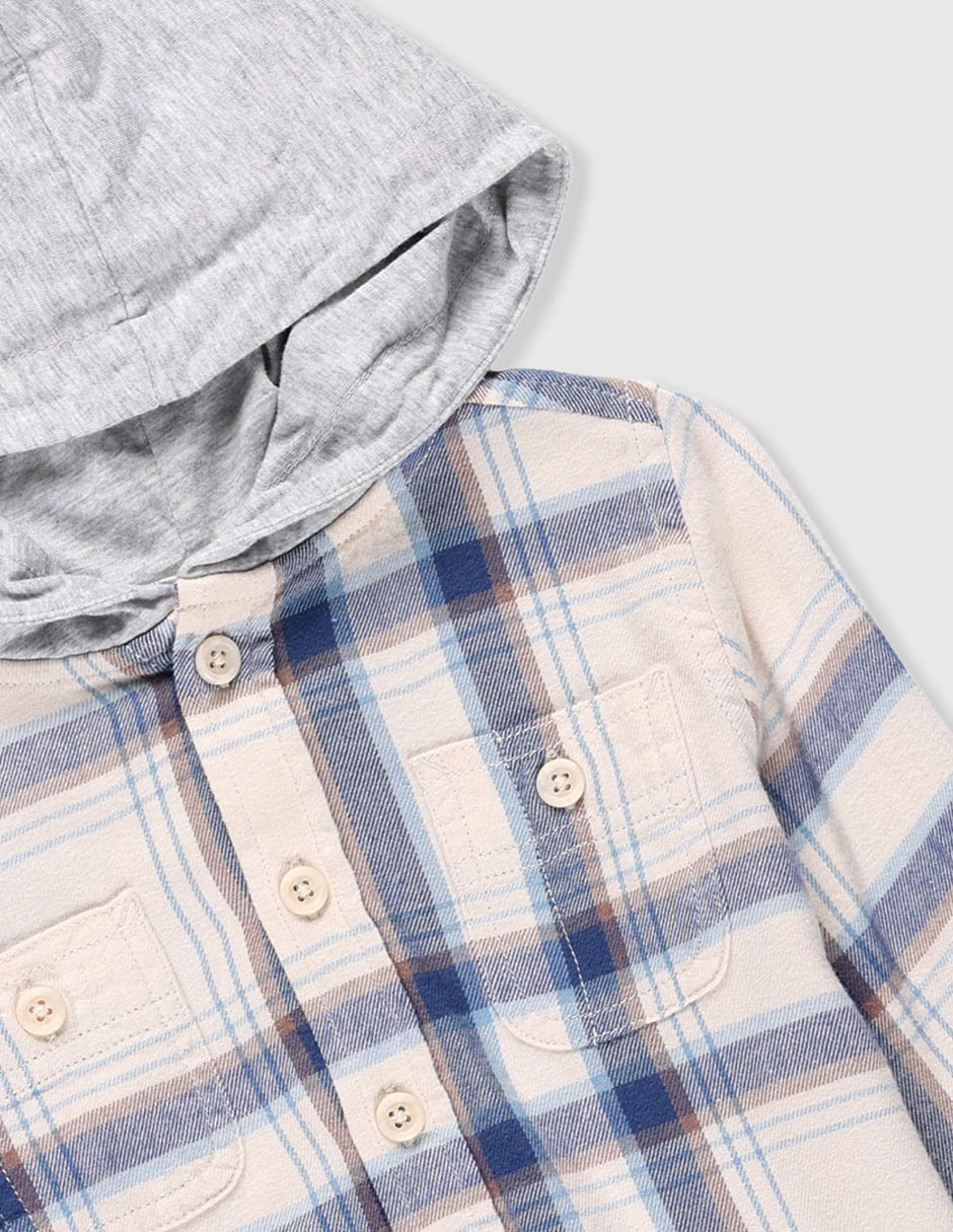 Camisa casual de algodón manga larga para bebé niño 3