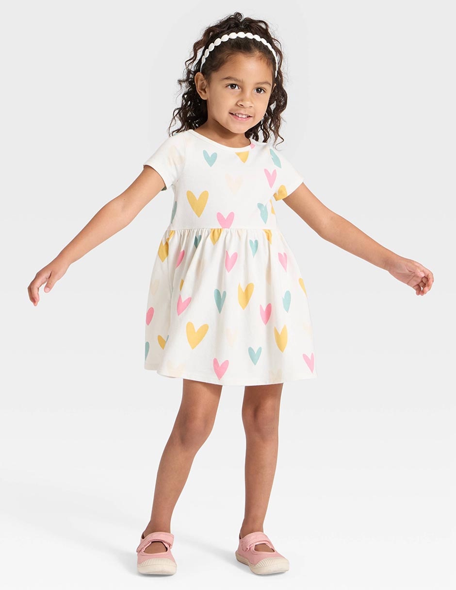 Vestido manga regular para niña 3