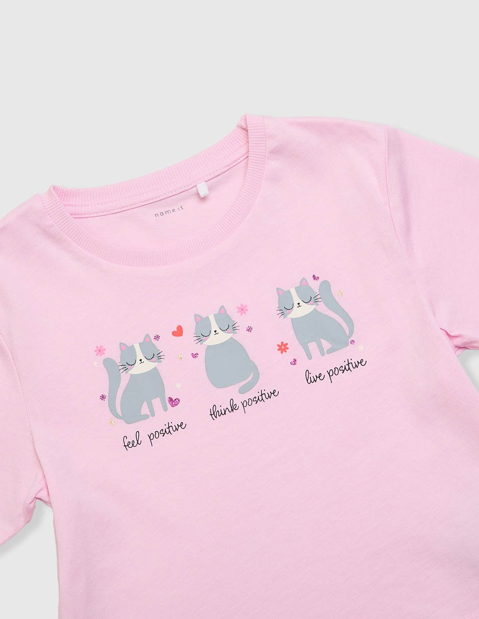 Playera manga corta para niña