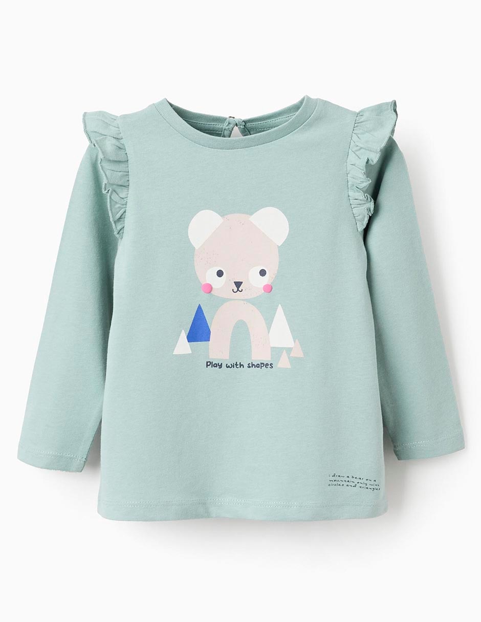 Playera manga larga para niña Playera manga larga para niña