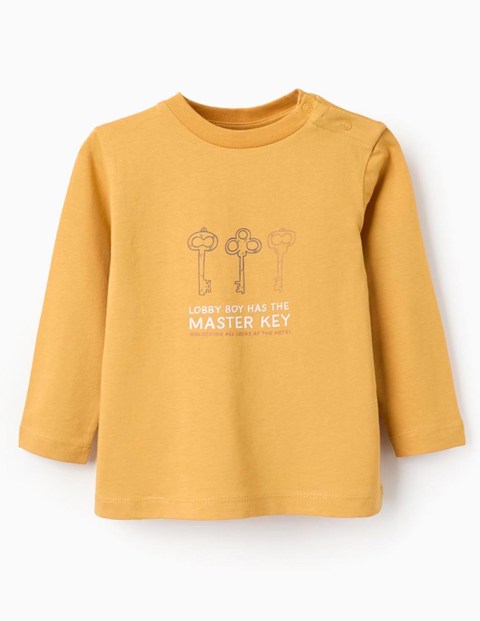 Playera manga larga para bebé niño Playera manga larga para bebé niño