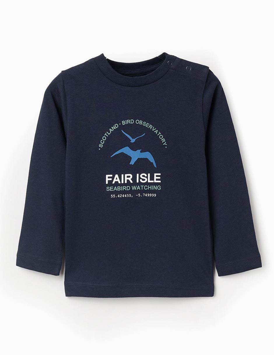 Playera manga larga para bebé niño Playera manga larga para bebé niño